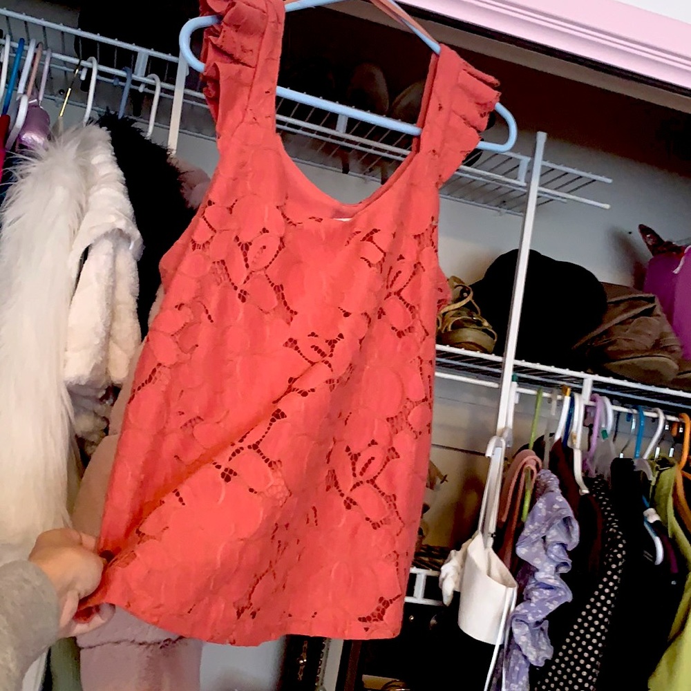 Monteau brand coral peach summer top